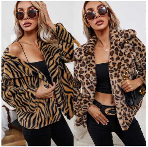 Leopard Print Fur Coats
