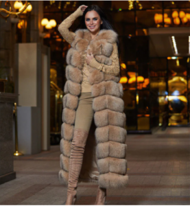 Long Luxury Faux Fox Fur Sleeveless Coat