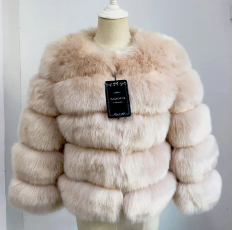 Mink Coats Women 2021 Winter Top Fashion Khaki Faux Fur Coat