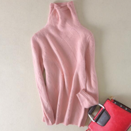 geometric knitted sweater Pink