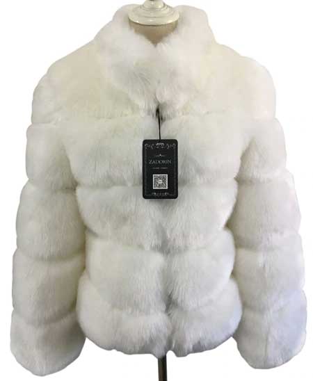 Fur Coat- White Women's Winter Fox Fur Coat - Exquisite Furs