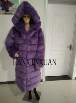 Beautiful Warm Fur Coat Purple